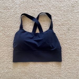 Athleta Warrior Longline Bra Navy